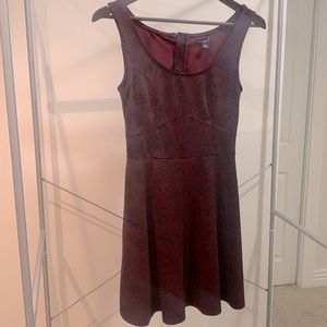 Fit and flare dress with open back